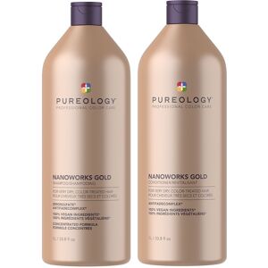 Pureology Nanoworks Gold Shampoo and Conditioner 1000ml Supersize Duo Image
