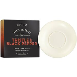 Scottish Fine Soaps Thistle & Black Pepper Shave Soap Refill 100g in C Image