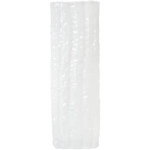BHS Square Large Milky Mottled White Glass Vase Image