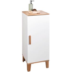 Showerdrape Amalfi Bamboo/White Freestanding Bathroom Cabinet Image