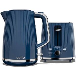 Cello Aria Nocturn Blue 2 Slot Toaster & Kettle Image
