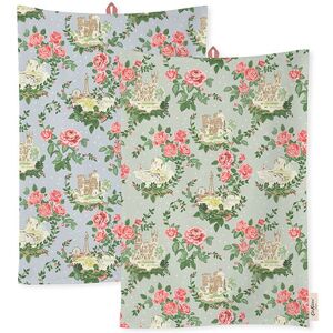 Cath Kidston English Rose 2 Pack Of Tea Towels Image