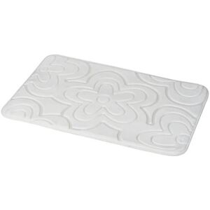 Showerdrape Clover White Memory Foam 80 x 50cm Bath Mat Image