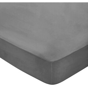 Bedeck of Belfast 300 Thread Count Fitted Sheet Single Charcoal Image