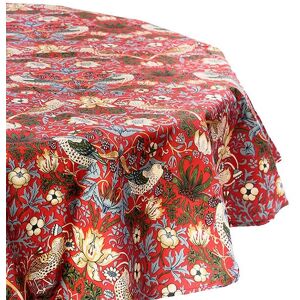 William Morris Strawberry Thief Red 132 x 132cm Acrylic/PVC Tablecloth Image