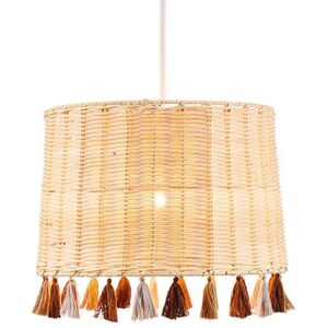 BHS Glow Rattan Tassle Natural Easyfit Shade Image