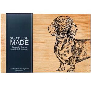 The Just Slate Company Dachshund 30cm Oak Serving Board Image