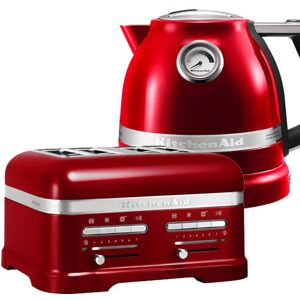 KitchenAid Artisan Candy Apple 4 Slot Toaster and Kettle Set Image
