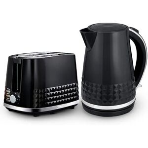 Tower Solitaire Kettle and 2 Slice Toaster Set Black Image