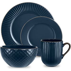 Tower Empire 16 Piece Dinnerware Set Midnight Blue Image
