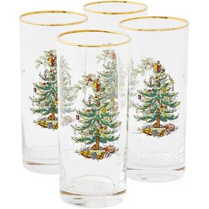 Spode Christmas Tree Set Of 4 Highball Glasses Image