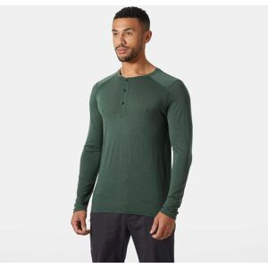 Helly Hansen Men's Durawool Long Sleeve Henley Green 2XL - Jungle Gree Green - Male Image