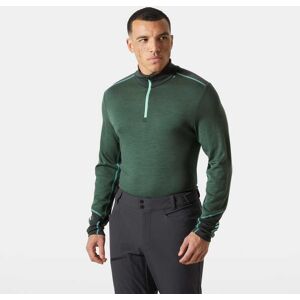 Helly Hansen Men's Lifa Merino Midweight 1/2 Zip Base Layer Green L - Jungle Gree Green - Male Image
