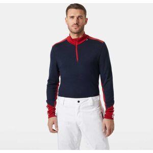 Helly Hansen Men's Lifa Merino Midweight 1/2 Zip Base Layer Navy M - Navy Blue - Male Image