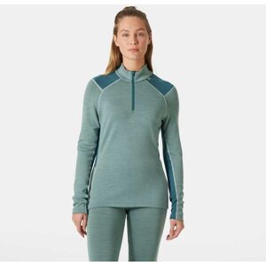 Helly Hansen Women's Lifa Merino Midweight 1/2 Zip Base Layer Green M - Cactus Green - Female Image