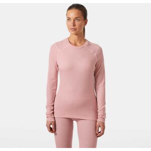 Helly Hansen Women's Lifa Merino Midweight Crew Base Layer Pink L - Pink Salt - Female Image