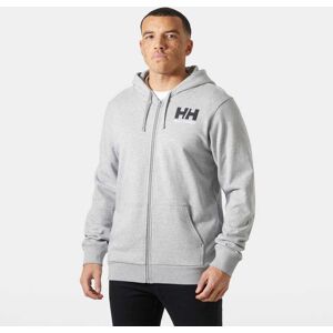 Helly Hansen Men's Logo Full-Zip Hoodie Grey L - Grey Melang - Male Image