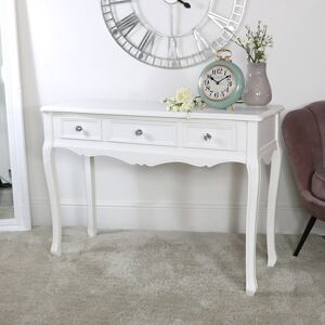 Large White 3 Drawer Console/Dressing Table - Victoria Range Material: Furniture/Furniture Ranges/Victoria Range Image