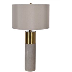 Faux Shagreen & Brass Table Lamp with Shade Material: Home Decor & Accessories/Lighting Image