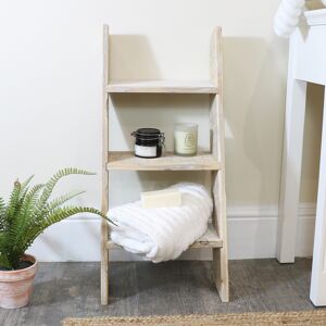 Rustic Wooden Ladder Shelf Unit 35cm x 80cm Material: Home Decor & Accessories/Shelves & Storage Image