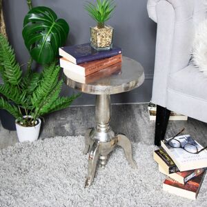 Small Silver Round Side Table Material: Furniture/Occasional & Side Tables Image