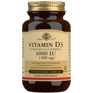 Solgar Vitamin D3 (Cholecalciferol) 4000 IU (100 ug) Vegetable Capsules (Pack of 60) Image