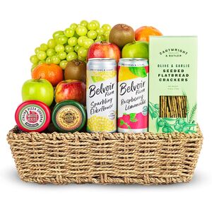 Prestige Hampers Delicious Fruit Hamper - Luxury Fruit Gift- Non Alcoholic Hamper - Fruit Gifts - Fruit and Cheese Hamper- Hampers - Family Hamper Christmas Image