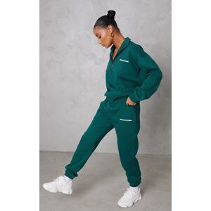 PrettyLittleThingForest Green Logo Print Cuffed Sweatpants - Forest Green - Size: M Image