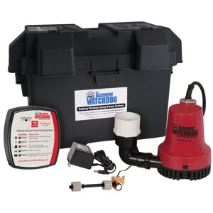 The Basement Watchdog 1/4 HP 2,000 gph Thermoplastic Dual Reed Switch Battery Backup Sump Pump Image