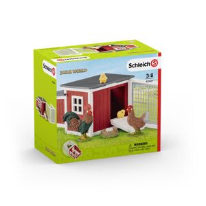 Schleich Farm World Chicken Coop Set Toys Plastic Multicolored 8 pc Image