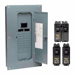 Square D 100 amps 120/240 V 20 space 40 circuits Combination Mount Load Center Main Breaker Kit Image