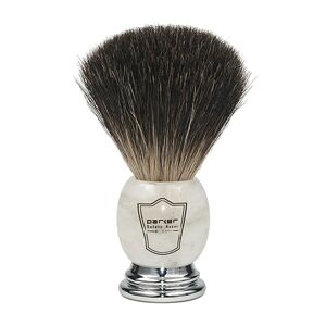 Parker MIBB Ivory Marble Black Badger Shave Brush #10071538 Image