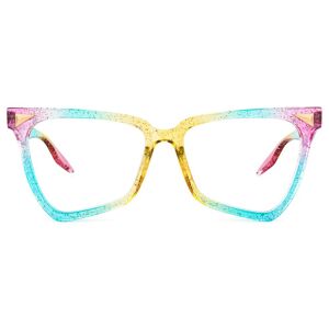 Vooglam Optical Unicorn - Glitter Rainbow Eyeglasses (Full Overlay Lens) Image