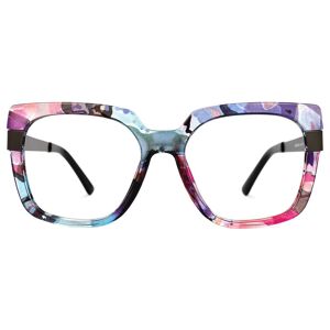 Vooglam Optical Abeni - Square Purple/Floral Eyeglasses Image