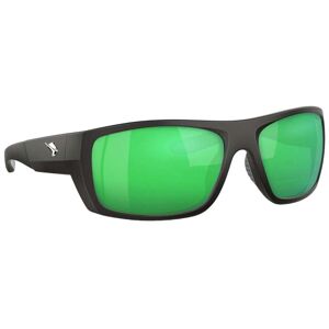 Fin-Nor Pinder Sunglasses - Soft Matte Black Frame/Green Mirror Glass Lens Image