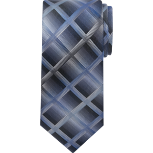 Pronto Uomo Big & Tall Men's Bold Ombre Plaid Tie Blue - Size: XLONG - Only Available at Men's Wearhouse - male Image
