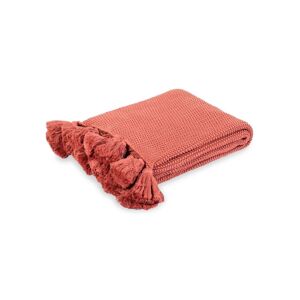 Safavieh Adelie Tassel Knit Throw Blanket - Red Image