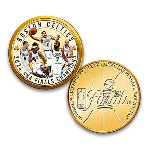 The Bradford Exchange Boston Celtics 2024 NBA Champions Commemorative Coins Image