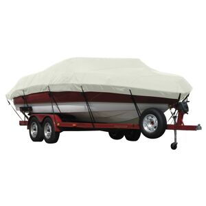 Covermate Exact Fit Sunbrella Boat Cover for Vip Bay Stealth 2230 Bay Stealth 2230 Tall w/ 53" Console w/ Port Troll Mtr O/B. Silver Acrylic Image