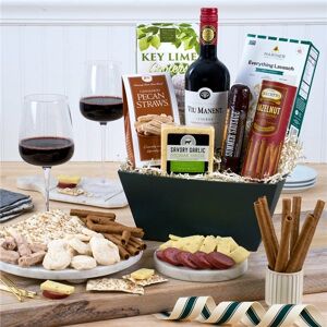 GourmetGiftBaskets.com Wine And Cheese Basket - Red Image