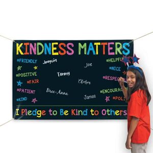 Positive Promotions Kindness Matters 5' x 3' Vinyl Pledge Banner Image