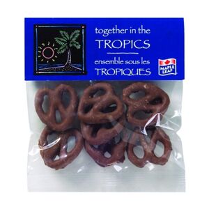 Positive Promotions 250 Chocolate Pretzels In 1-oz. Header Bags - Personalization Available Image