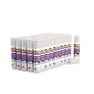 Colorations Premium White Washable Glue Sticks (ea 0.17 oz) - Set of 50 Value Pack Image