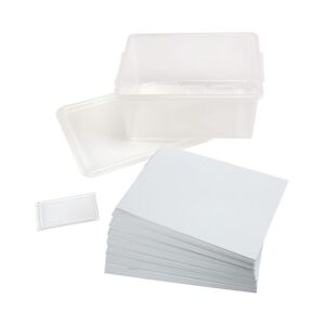 Colorations White Heavy Weight Construction Paper, 9" x 12", 500 Sheets, 50lb Weight Quality with Storage Bin Image