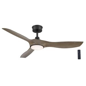 Home Decorators Collection Marlon 52 in. Integrated LED Indoor Natural Iron Ceiling Fan with Greige Oak Blades and Remote Control Image