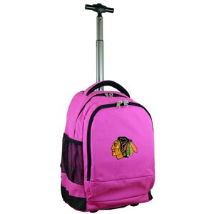 Denco NHL Chicago Blackhawks 19 in. Pink 19 in. Black Wheeled Premium Backpack Image