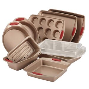 Rachael Ray Cucina 10-Piece Latte and Cranberry Bakeware Set Image
