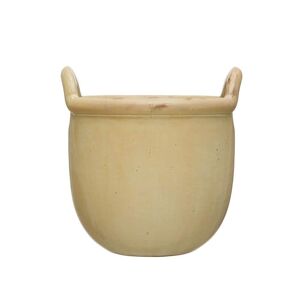 Storied Home 7.75 in. 256 fl. oz Beige Stoneware Crock Urn Serving Bowls Image