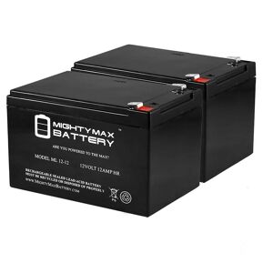 MIGHTY MAX BATTERY 12V 12AH Replaces Cruzin Cooler 300 Watt Electric Scooter - 2 Pack Image
