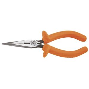Klein Tools 6 in. Insulated Standard Long Nose Side Cutting Pliers Image
